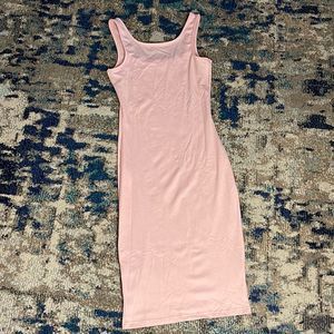 Baby girl pink fitted dress - size small